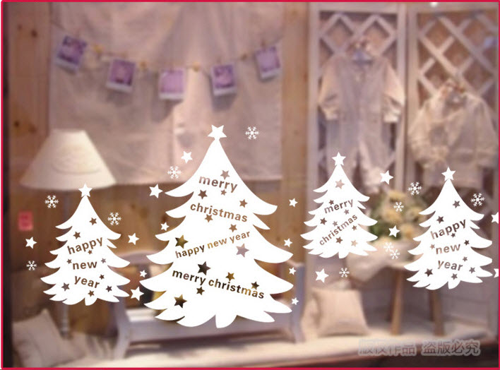 Bộ 4 cây thông Noel (nền trắng đục)